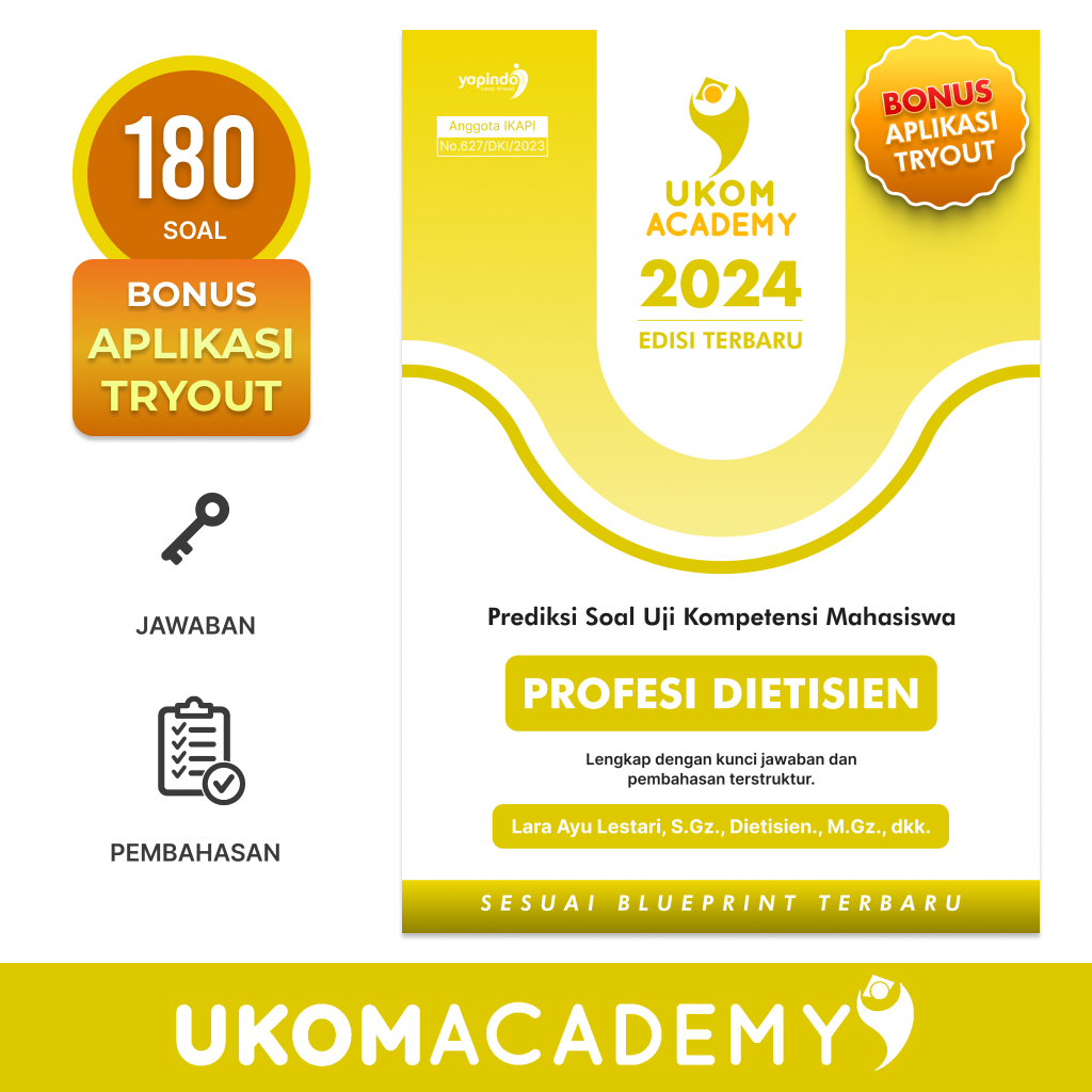 Jual UKOM Academy Buku Prediksi Soal Uji Kompetensi Mahasiswa Profesi ...