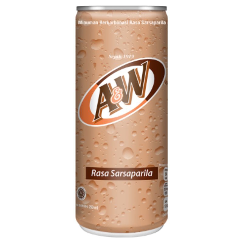 Jual Aandw Minuman Soda Rasa Sarsaparila Kaleng 250 Ml Shopee Indonesia