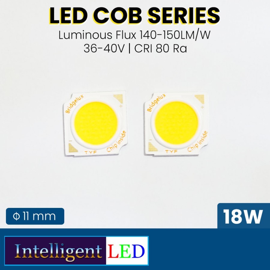 Jual Bridgelux LED Source COB 18W 30-34V 480mA 13x13mm 140-150LM/W ...