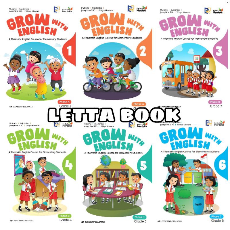 Jual BUKU GROW WITH ENGLISH KELAS 1 2 3 4 5 6 SD/MI KURIKULUM MERDEKA ...