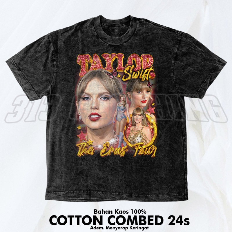 Jual T-Shirt Washed Taylor Swift Oversize / Baju Kaos Taylor Swift The ...