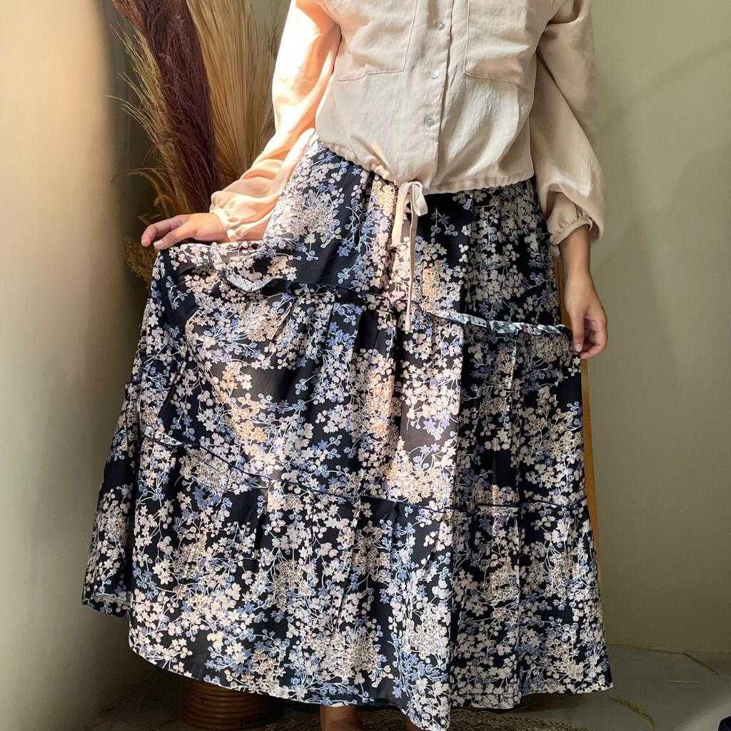 Jual Ima Skirt Katun Rayon rok murah / rok motif bunga - BAWAHAN WANITA ...