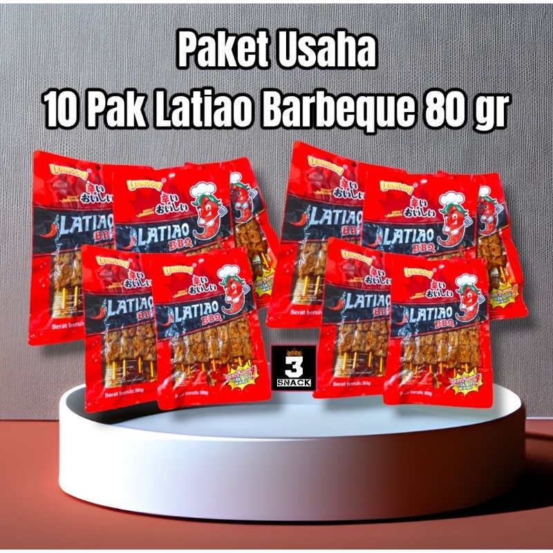 Jual Paket Usaha 10 Pak Latiao Satay Barbeque 80 gr | Shopee Indonesia