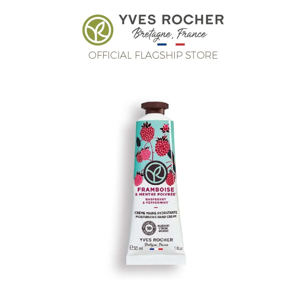 Jual Yves Rocher Raspberry & Peppermint Moisturizing Hand Cream 30 ml ...