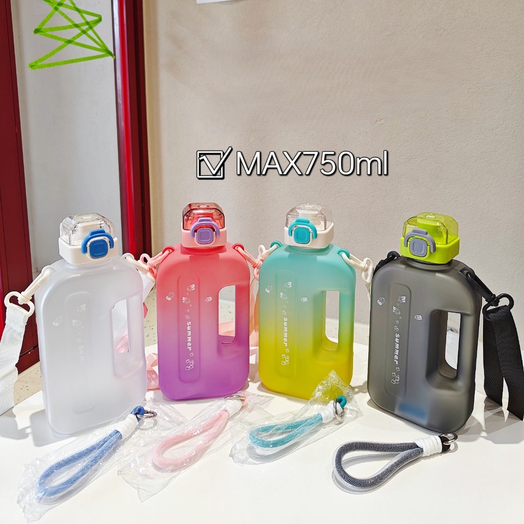 Jual Botol Minum Unik Portable Persegi Transparan Bentuk Kotak Outdoor ...
