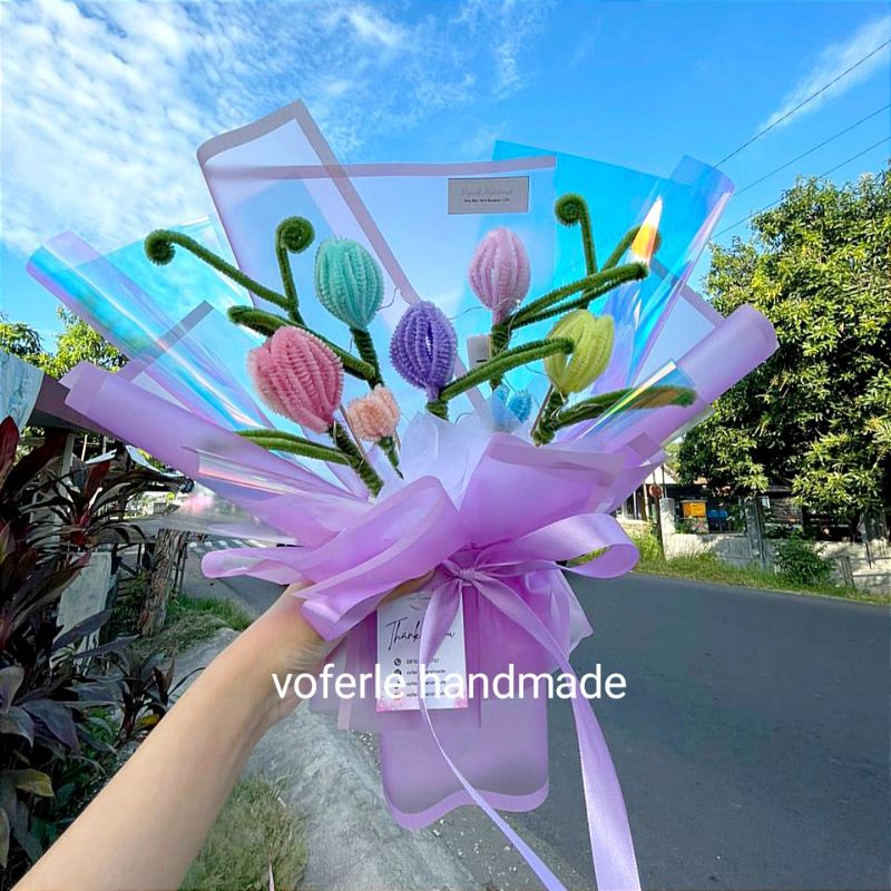 Jual Buket Bucket Bunga Pipe Cleaner Kawat Bulu Murah Kado Pacar ...