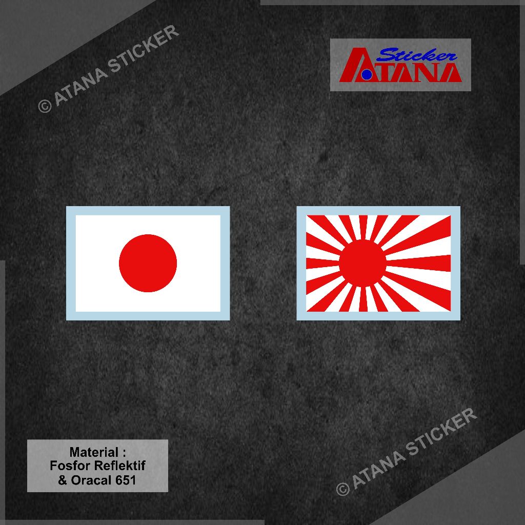Jual Stiker Cutting Bendera Jepang Japan Flag Imperial Rising Sun Asia ...