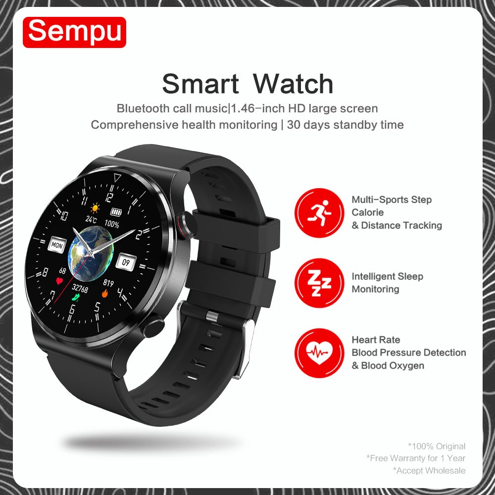 Jual 2024 New TM01 Pro Smartwatch Sports Mode Sleep | Heart Rate | IP68 ...