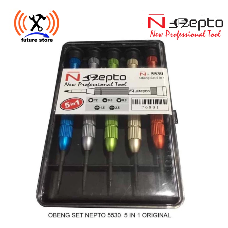 Obeng Set Nepto 5530 5 in 1 Original