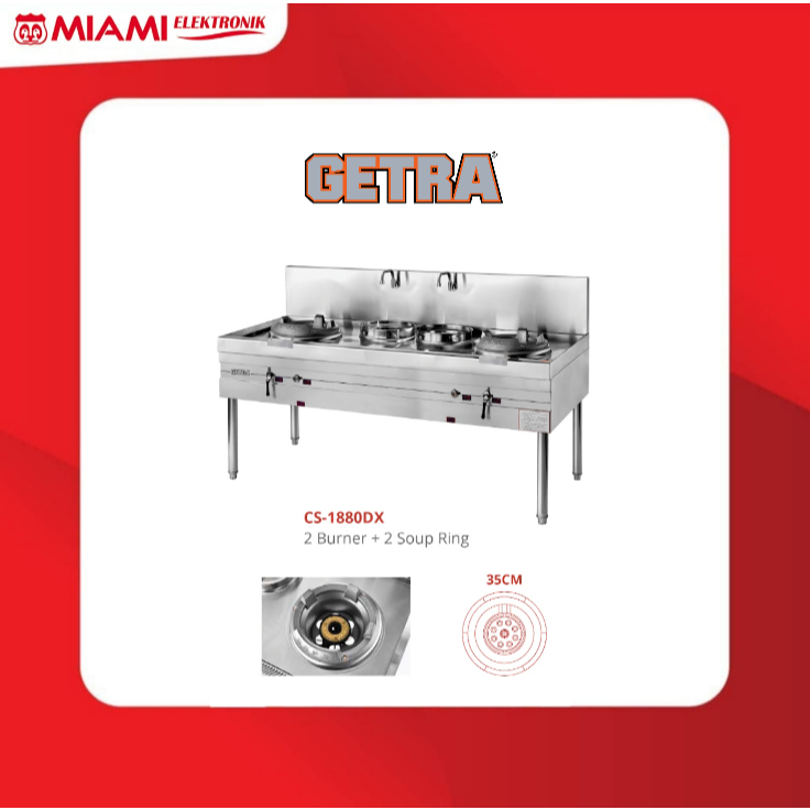 Jual GETRA CS-1880DX GAS KWALI RANGE/Kompor Kwali Range CS 1880DX ...