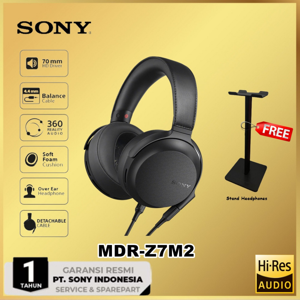 Jual Sony MDR-Z7M2 Hi-Res Sound Monitoring Overhead Headphones Z7 M2 ...