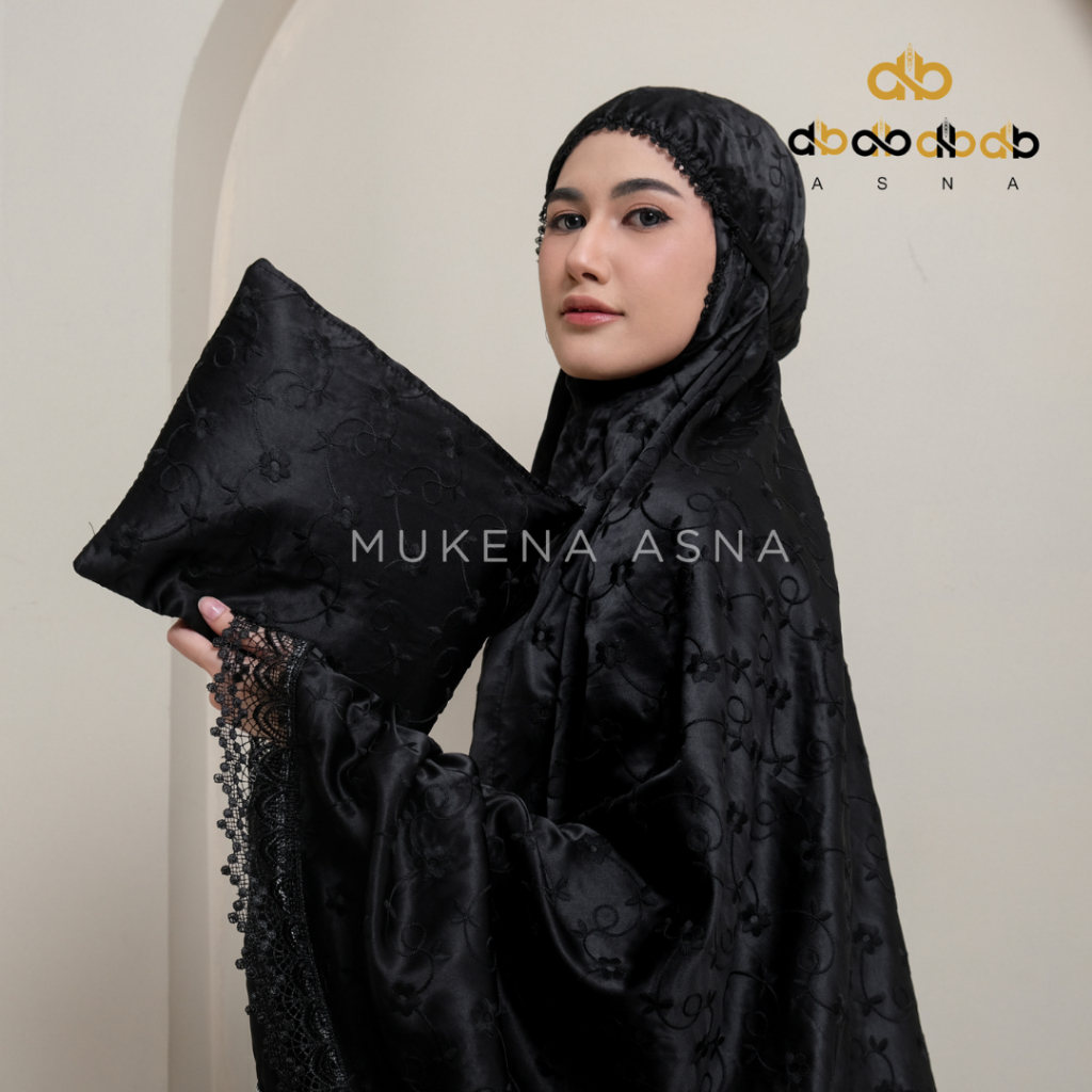 Asna Mukena - Mukenah Dewasa Sutra Paris Bordir Renda Premium Masyitoh