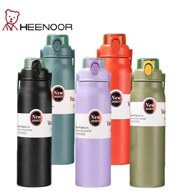 Jual Heenoor Botol Termos Sport Travel Mudah Dibawa Model Cantik Ukuran Besar Sedotan