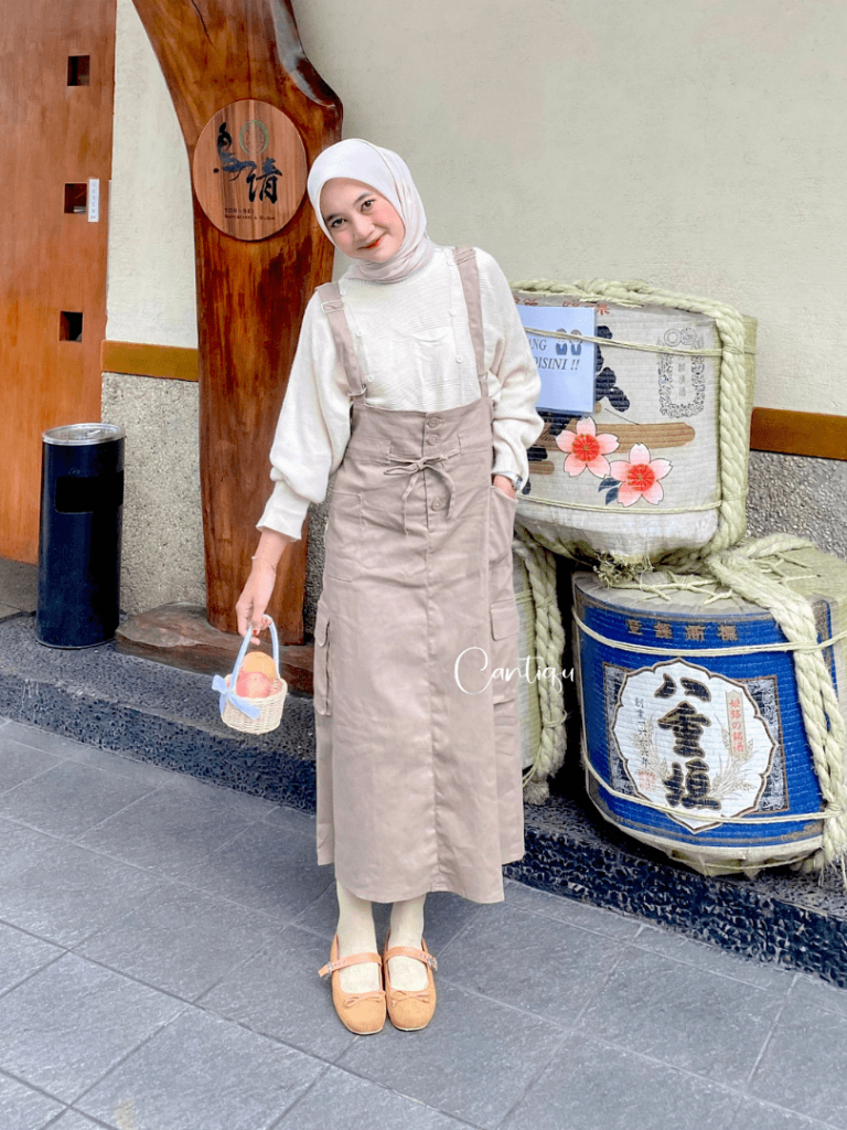 Jual OVERALL NAJMA TERBARU // JUMPSUIT WANITA ROK CARGO DEWASA PANJANG ...