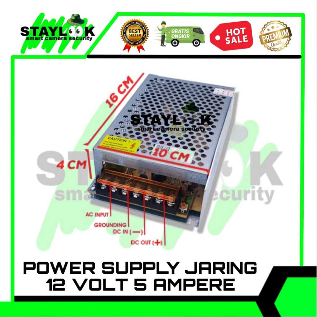 Jual TRAFO 5A/ ADAPTOR LED 12V 5 AMPERE POWER SUPPLY BUAT LED STRIP ...