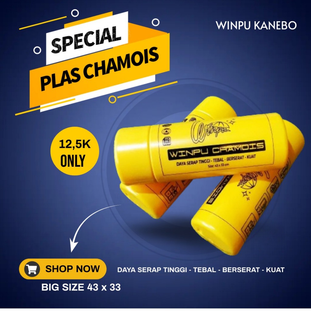 Jual Winpu Plas Chamois Kanebo Serbaguna (Lap Mobil) | Shopee Indonesia