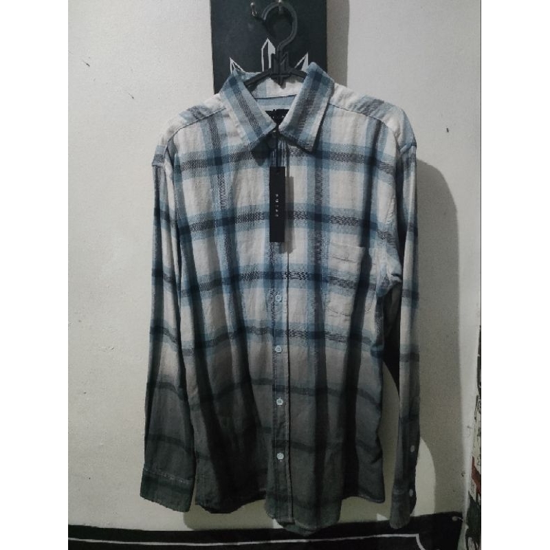Jual Shirt Kemeja flannel rucas original HAND DYE blue gradation ...