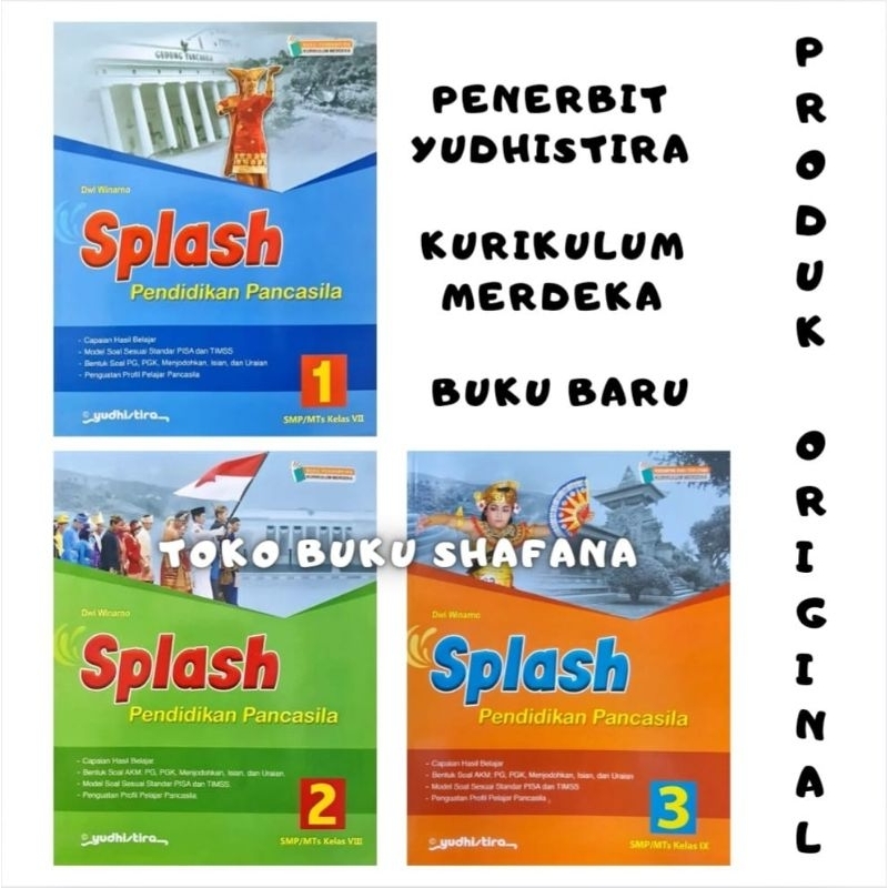 Jual Buku Splash Pendidikan Pancasila Kelas 1 2 3 / 7 8 9 SMP/MTs ...