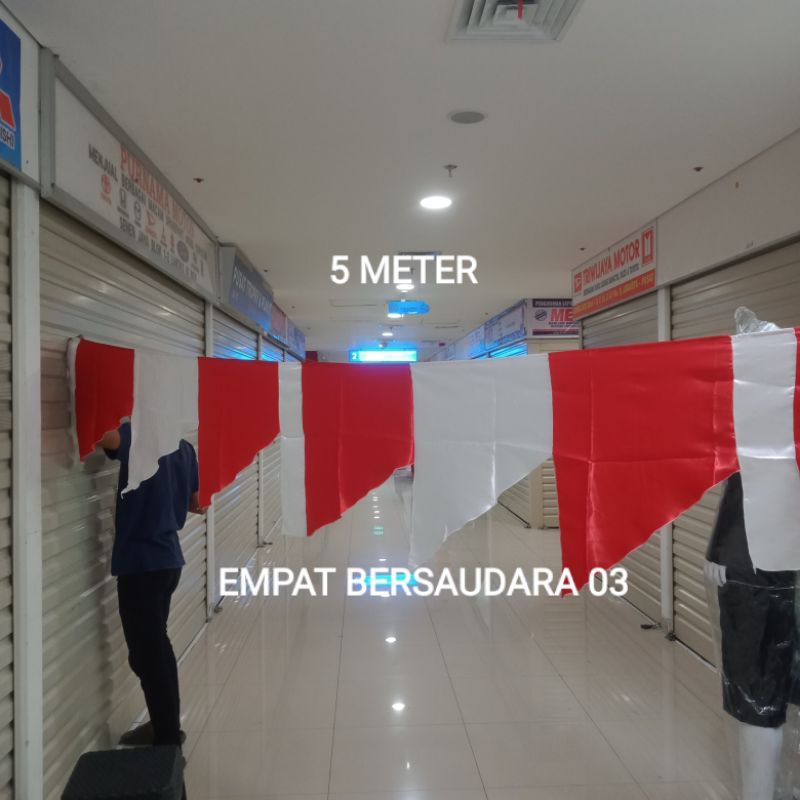 Jual Bendera Umbul Umbul Zig Zak Merah Putih Ukuran5 Meter Shopee Indonesia