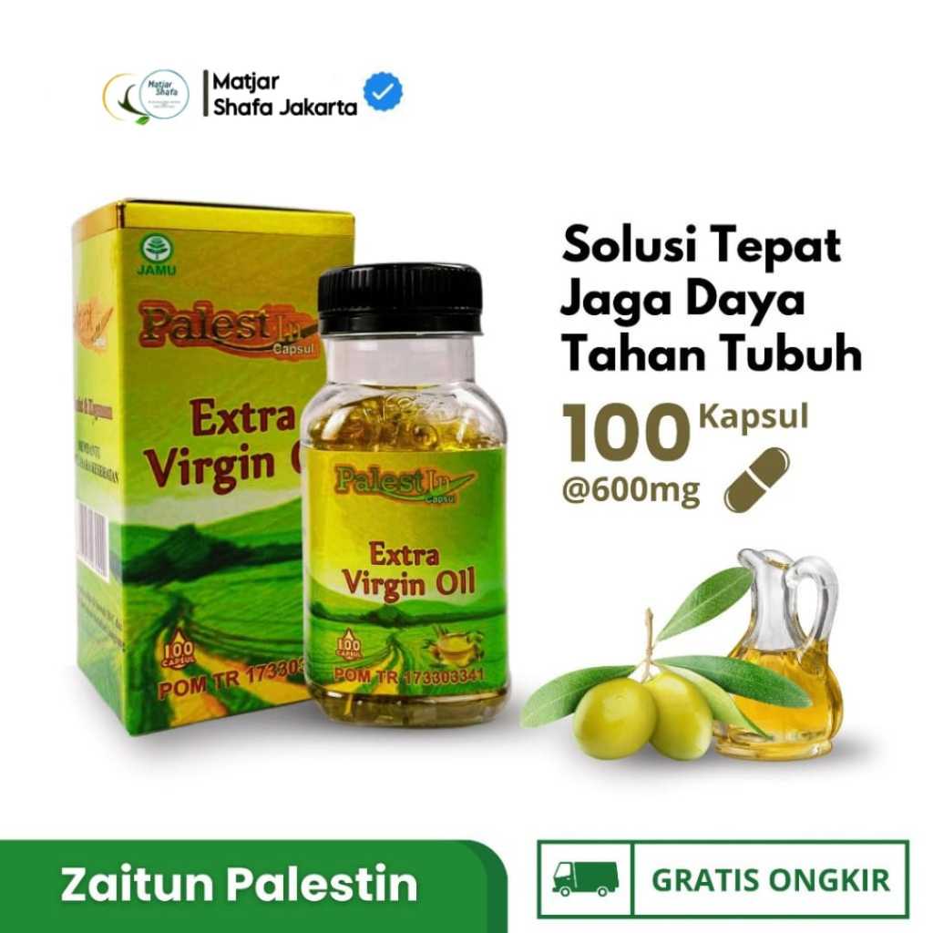 Jual Minyak Zaitun Palestine 100 Kapsul Zaitun Extra Virgin Palestine Minyak Zeitun Olive