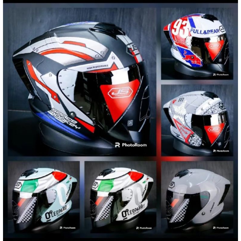 Jual helm js armor Motif LEOPARD BLACK GLOS ORIGINAL 100% MODEL ...