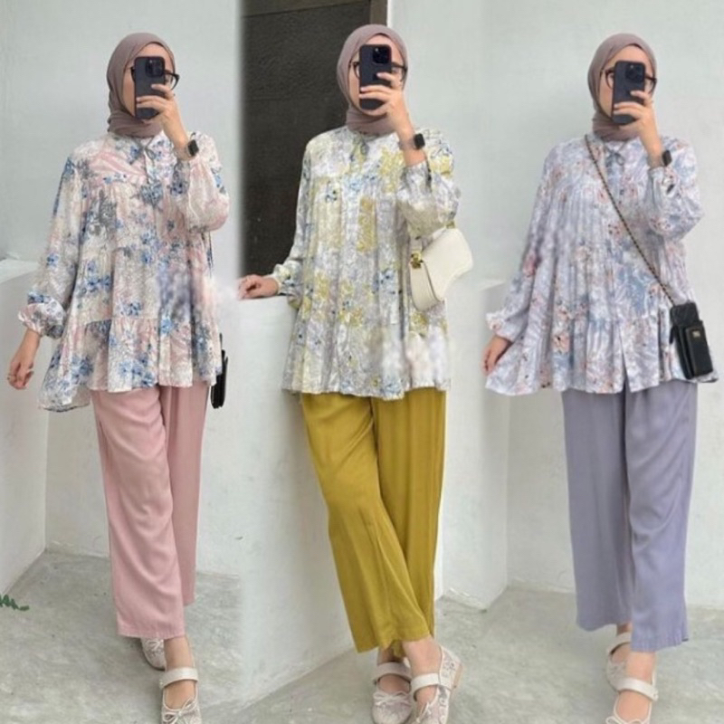 Jual [BISA COD] PREMIUM// ONE SET INARA RAYON DIAMOND MIX CRINKLE ...