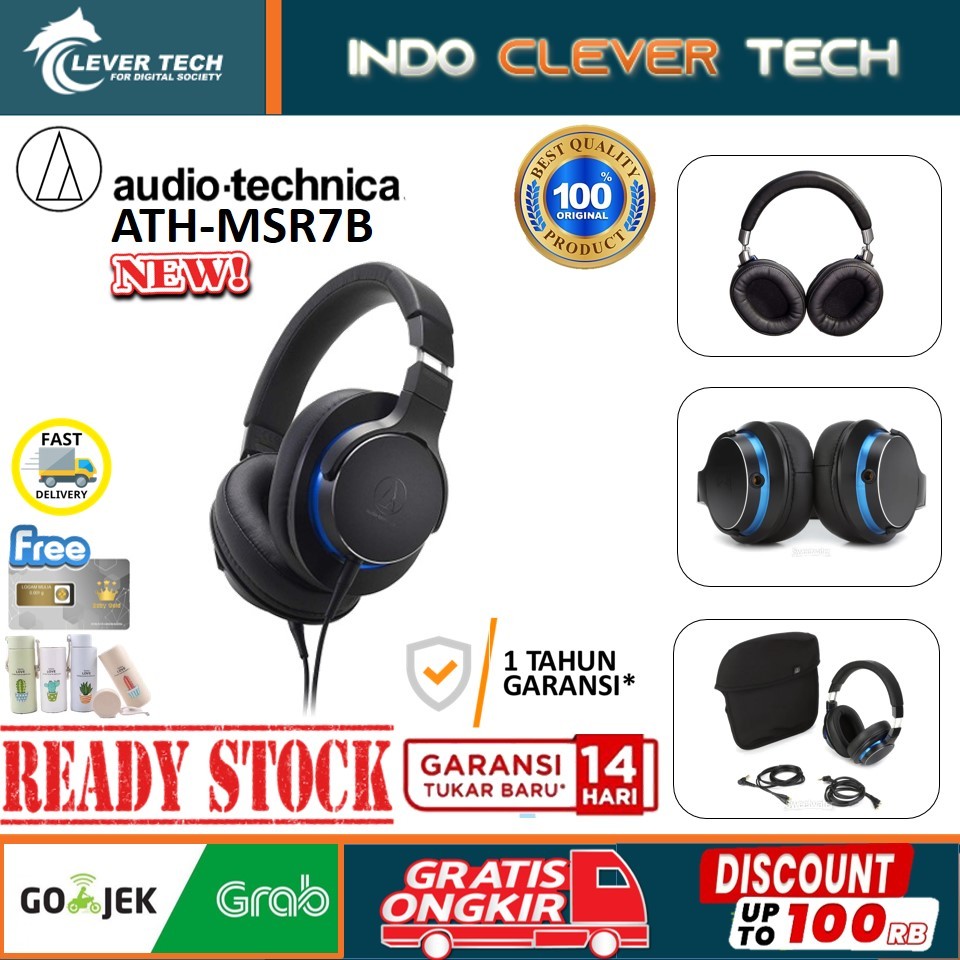 Jual Audio Technica ATH-MSR7B Over Ear High Resolution Headphone ...