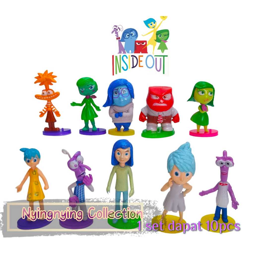 Jual Action Figure Disney Inside Out Joy Riley Anxiety Sidness Set isi ...