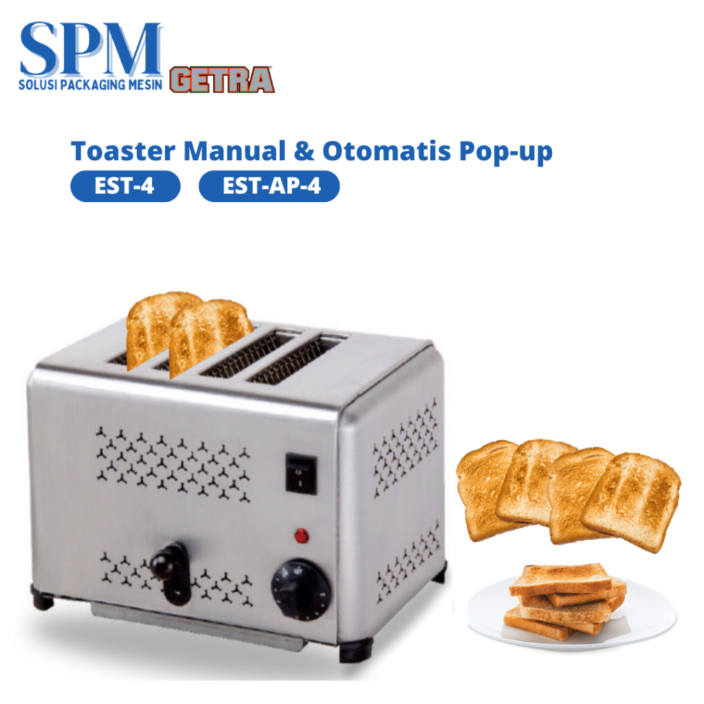 Jual Getra Toaster Roti 4 Slice Pemanggang Roti EST-4 & EST-AP-4 ...