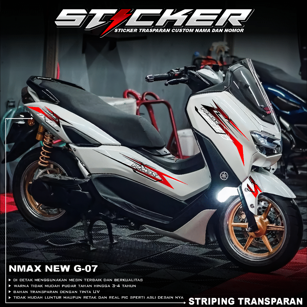 Jual Sticker Striping Transparan UV NMAX 155 New VVA Simple List NMAX ...