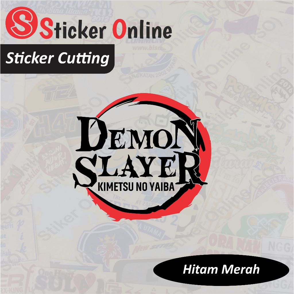 Jual Stiker Logo Demon Slayer | Sticker Cuttting Demon Slayer Motor ...