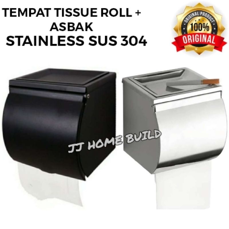 Jual Tempat Tissue Toilet Hitam / Stainless Tisu Gulung / Tissue Rol ...
