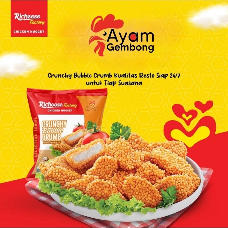Jual RICHEESE Nugget Viral Crunchy Bubble Crumb 250gr | Shopee Indonesia