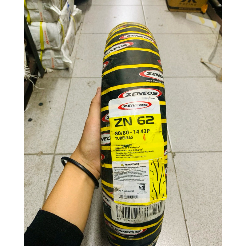 Jual Ban zeneos tubeless 80/80-14 zn62 zn 62 FREE STIKER (1 BAN ...