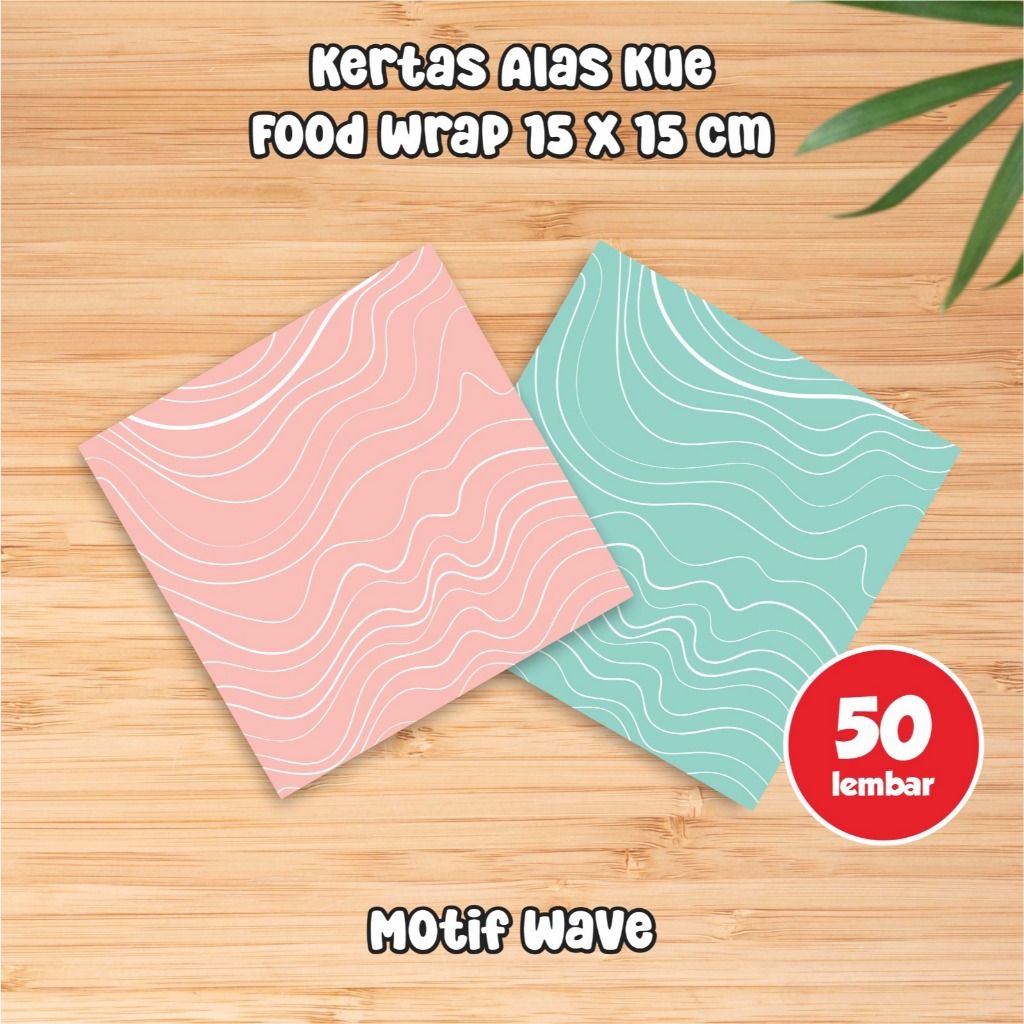 Jual Kertas Alas Roti Motif Wave 15x15 Foodgrade - Wrappaper/Kertas ...