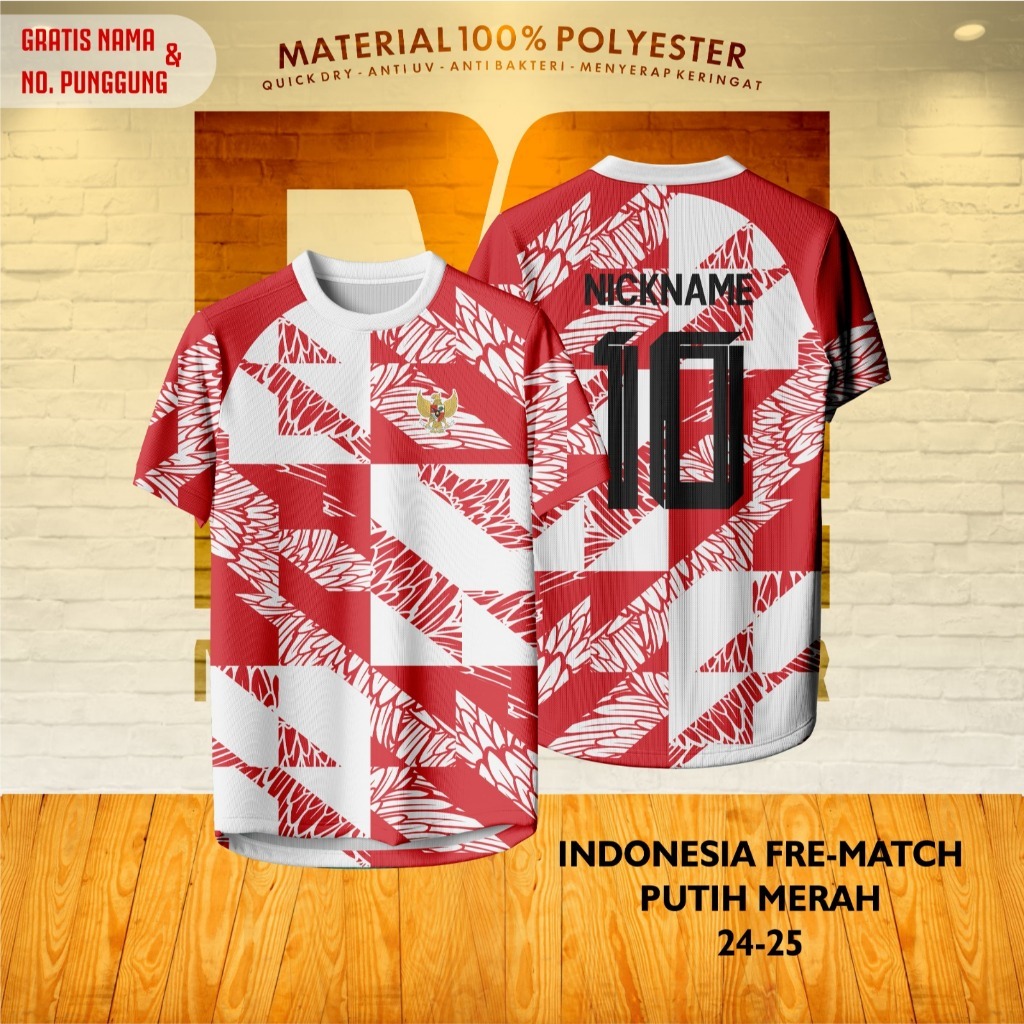 Jual PREMIUM BAJU JERSEY BOLA TIMNAS INDONESIA ERSPO PRE-MATCH PUTIH ...