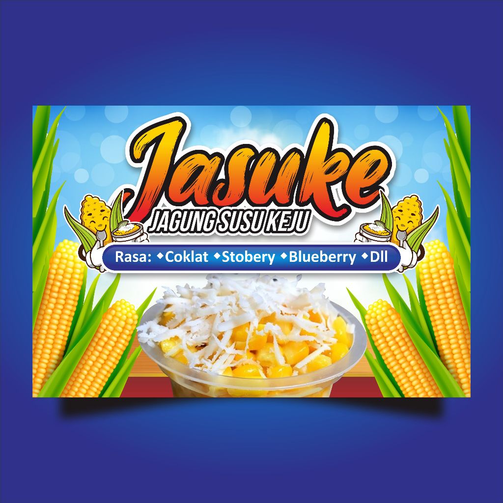 Jual SPANDUK BANNER JASUKE JAGUNG SUSU KEJU MURAH 120 X 80 TERMURAH ...