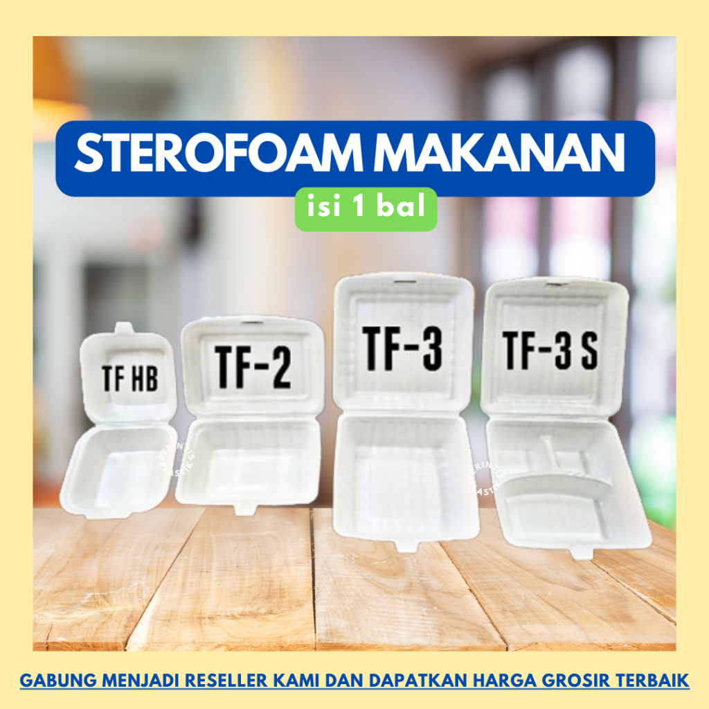 Jual Sterofoam Makanan 1 BAL /Styrofoam/ Gabus Makanan/ Kotak Tempat ...