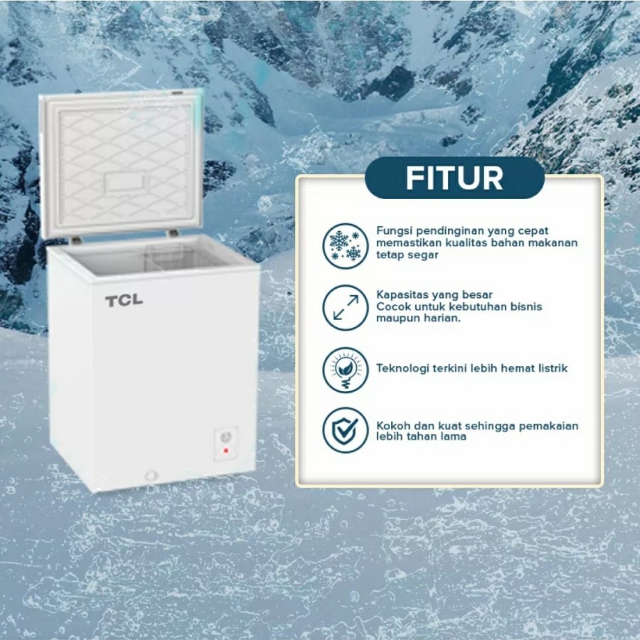 Jual CHEST FREEZER TCL 100L TCF-100 YID / TCF 100YID / TCF100 / TCF 100 ...