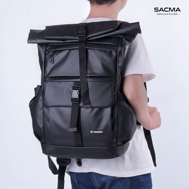 Jual Tas Ransel Kulit Waterproof Premium Roll Top Tebal Pria Wanita ...