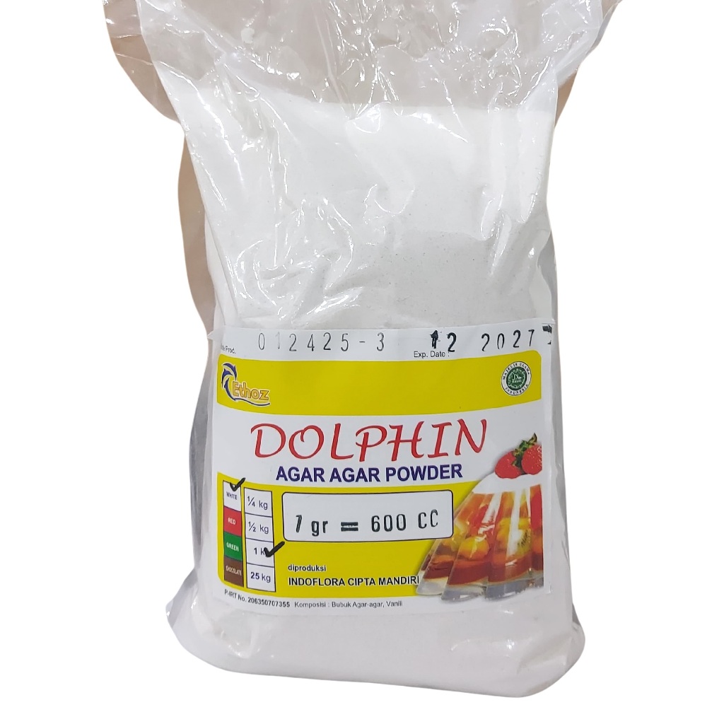 Jual Agar Agar Powder Dolphin 1 Kg – Bubuk Tepung Agar Ethoz | Shopee