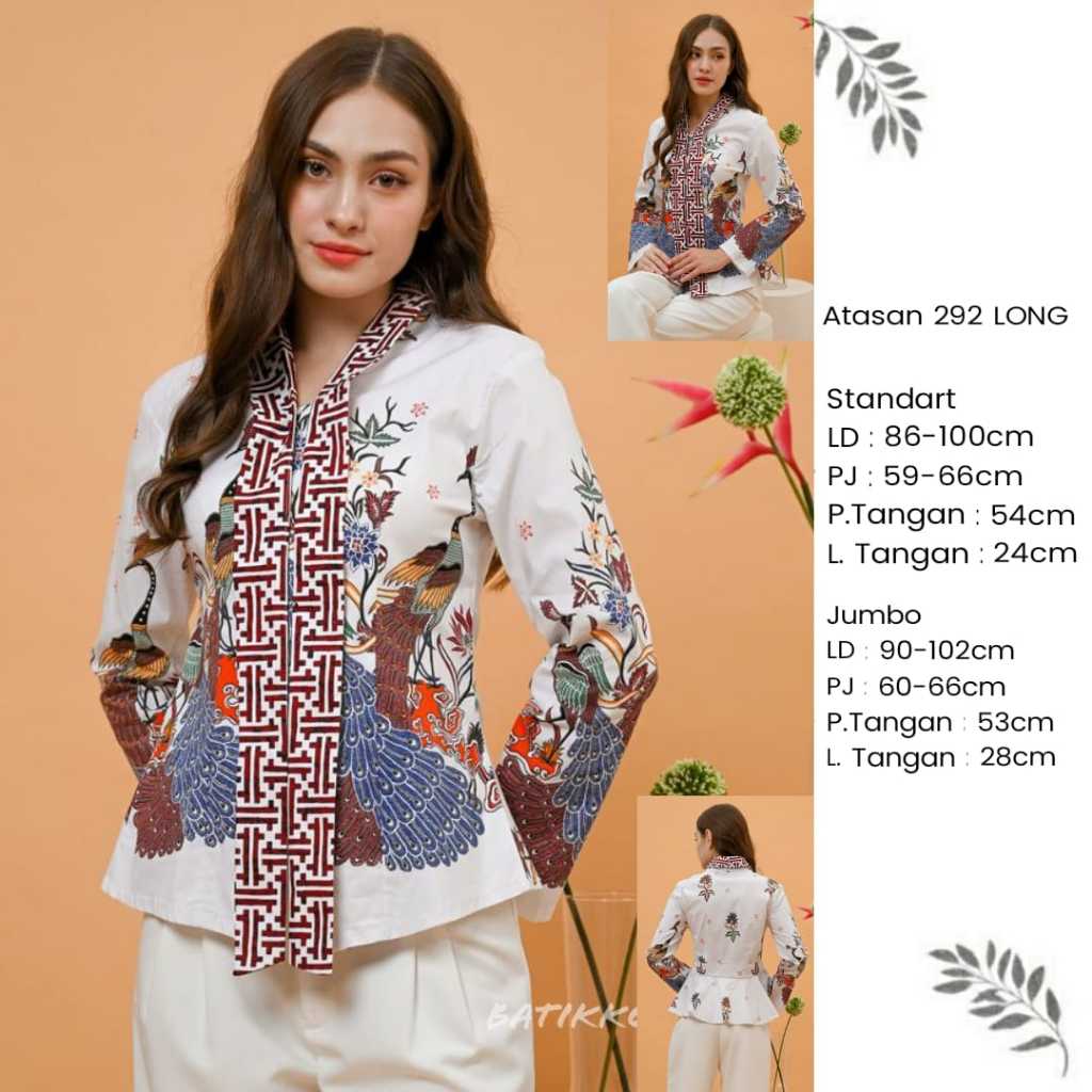 Jual Bbc 292p Atasan Batik Wanita Blouse Batik Modern Shopee Indonesia 7035