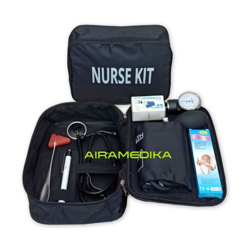 Jual Nursing Kit 7 item / Medical Kit 7 item / Nurse Kit Warna Hitam ...
