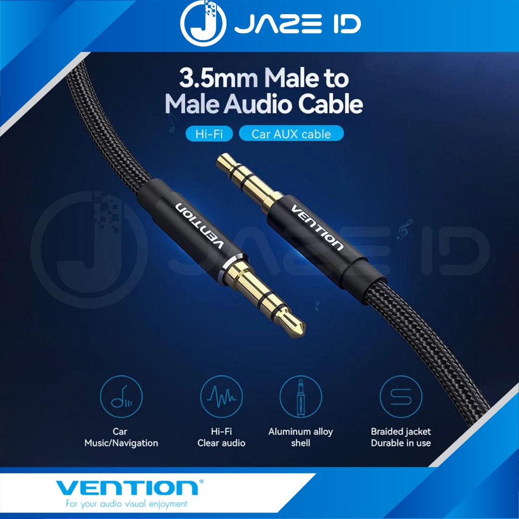 Vention Kabel Audio Aux Male to Male Braided Earphone 2M 3M