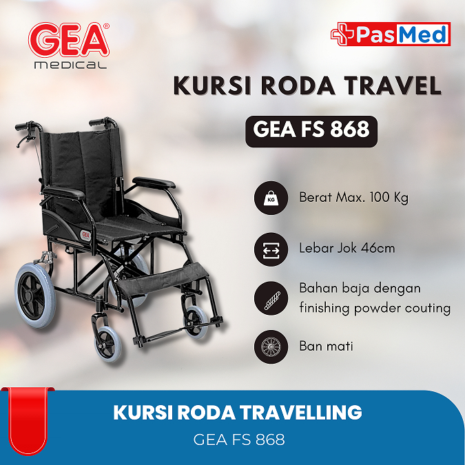PASMED KURSI RODA TRAVEL ONEMED 804 LABJ KURSI RODA TRAVELING LIPAT  TAS/ TRAVEL 868 L