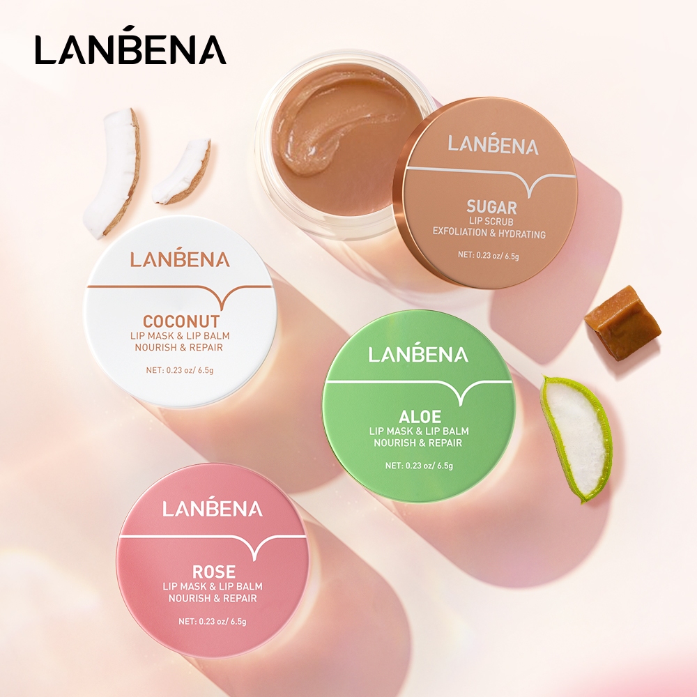 Jual LANBENA Lip Mask Lip Balm Masker Bibir Serum Treatment Bibir Scrub ...