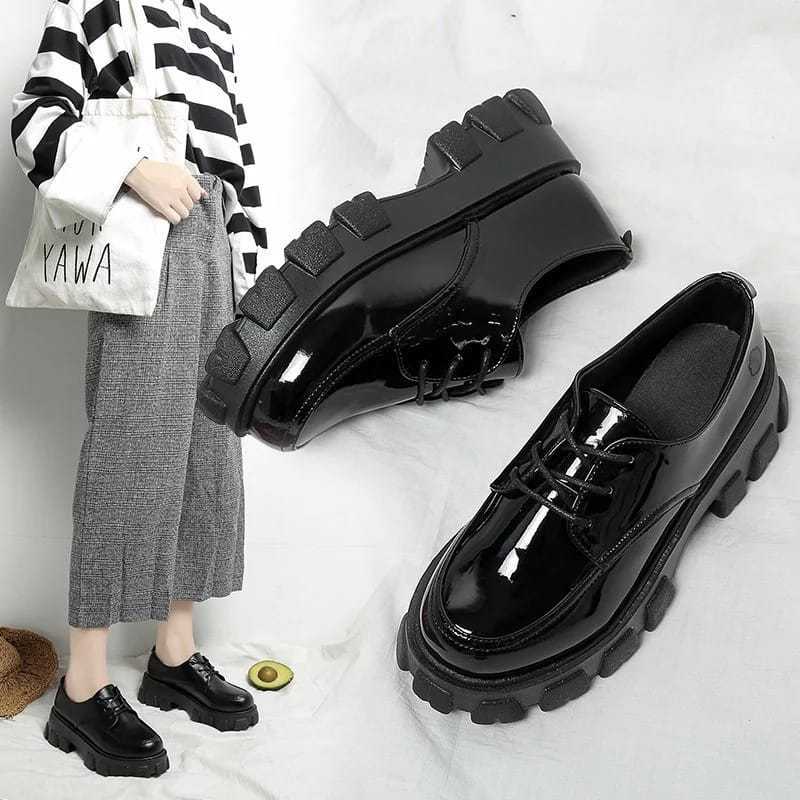 Jual Biang93 Store Sepatu Wanita Docmart Oxford Derby Boots Hak ...