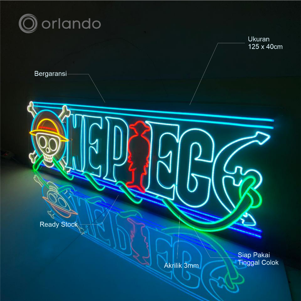 Jual Neon Sign ONE PIECE Full Logo | NEON ONE PIECE - Lampu Hias dan ...