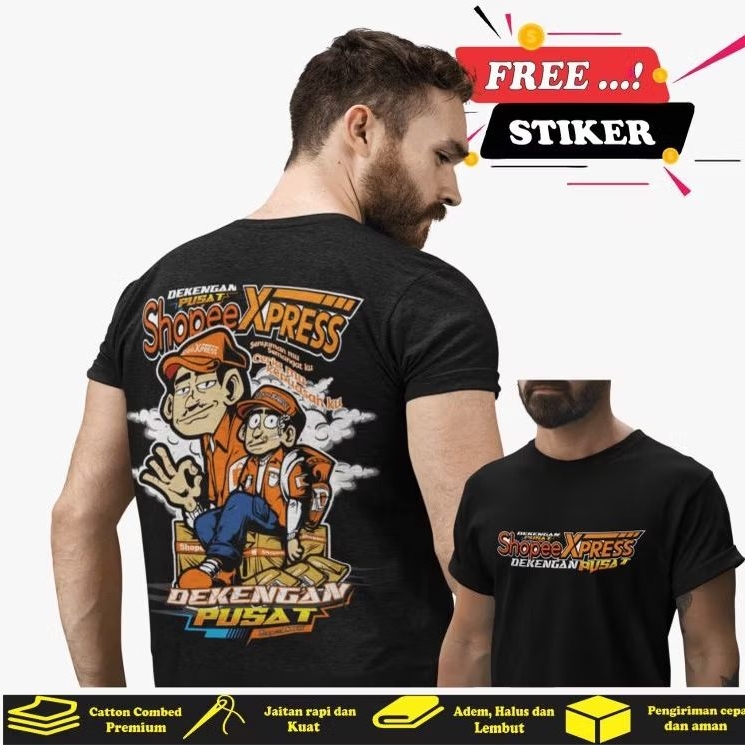 Jual Kaos Pria Kurir Spx Xpress Dekengan Pusat Lengan Panjang Dan