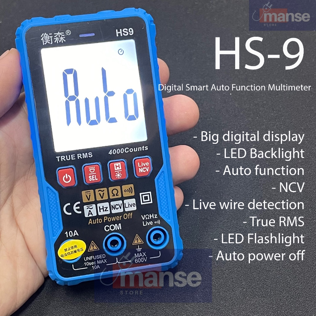 Jual Digital Multimeter Auto Smart Function HS-9 / Tester Digital ...